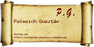 Palesich Gusztáv névjegykártya