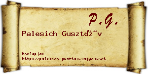 Palesich Gusztáv névjegykártya