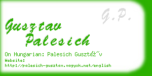 gusztav palesich business card